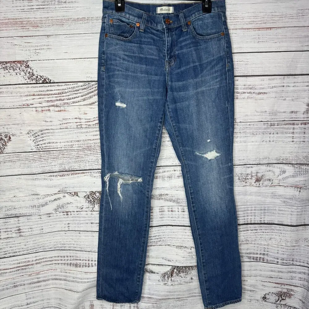Madewell The Slim Boyjean in Talford Wash Distressed 26 - Picture 2 of 8